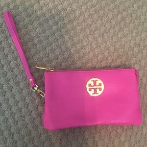 Pink Tory Burch Wristlet